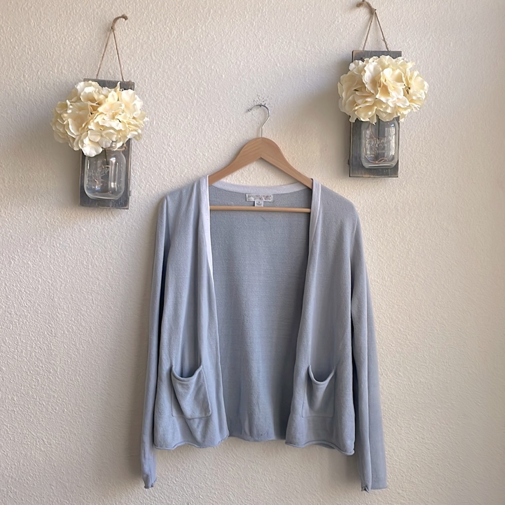 Barefoot Dreams CozyChic Ultra Lite Contrast Tipped Cardi - Picture 3 of 9